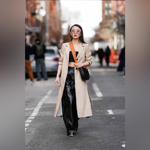 Vintage Tan Trench Coat with Removable Lining Khaki Overcoat 46R Unisex XL - Picture 11 of 11